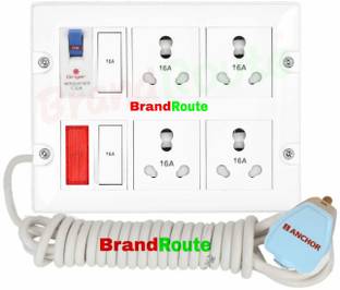 BrandRoute Power Extension Board Heavy Duty With 32 Amp MCB 4  Socket Extension Boards