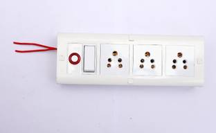 cromium 8 modular 3 shocket 1 switch 1 indicator without wire 3  Socket Extension Boards