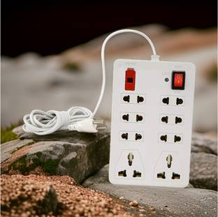 LifoDora 8 Socket Extension Board with Seperate 1 Switches, Max Current 6A 8 SocketlB 8  Socket Extension Boards