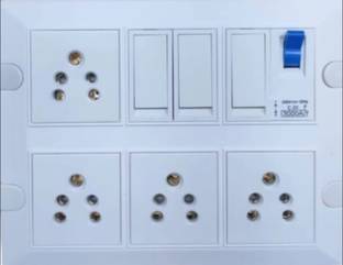 BAHUL 3+3socket extension board with mcb small plug easy to fit everywhere 3  Socket Extension Boards