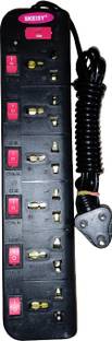 Skeisy 6 + 6 SWITCH EXTENSION CORD POWER UP 6AMP AND 3 MTR WIRE 6  Socket Extension Boards