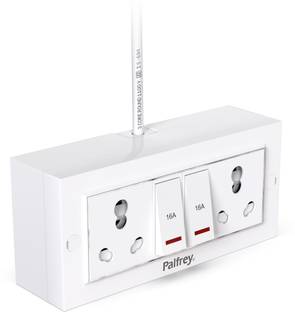 PALFREY Electric Extension Board-Two 16A Indicator Switch with Socket|2 meter (2200W) 2  Socket Extension Boards