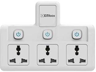 EMBox Cordless Extension Board with Individual Switch-Multiplug -1500W 3  Socket Extension Boards