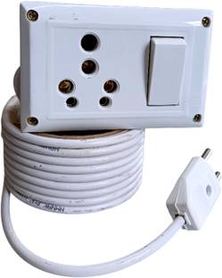 DKGROW 16 A Heavy Duty Extension Board | 3MTR Cable | Power Strip 1  Socket Extension Boards