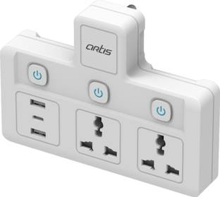 artis AR-2MS-3USBC 2 Sockets & 2 USB + 1 USB Type C Without Power cord 2  Socket Extension Boards