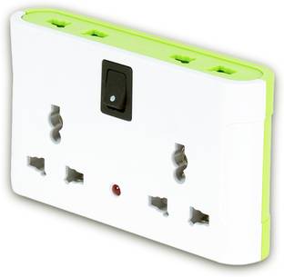 CARIBOU 4 Way Multi Plug, Master Switch With Led Indicator, 4 Universal Sockets 4  Socket Extension Boards