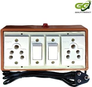 GG interprises GG 2socket and 2swicth Extension Board,indicater,Power Strip,(2.25M) 2  Socket Extension Boards