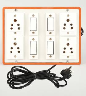 PROLONG 4 Socket & 4 Switch Extension Board With 3 Yard Wire 4  Socket Extension Boards