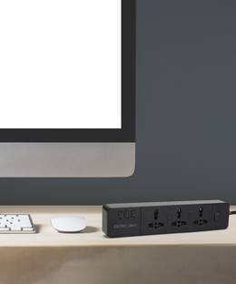 Dotcom 3 USB Port + 3 Power Sockets Smart Electric Universal Extension Board 3  Socket Extension Boards