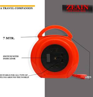 ZEAIN Master 3+1 Nexa Flex Box with Master Switch, Indicator & International Sockets. 3  Socket Extension Boards