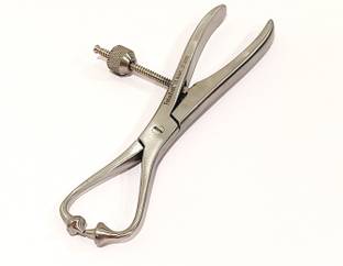 FusionKraft Patella Clamp Forceps, Straight Rounded Ball-Tips, with Speedlock, 8" Utility Forceps