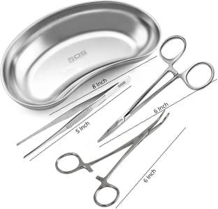 Bos Medicare Surgical Instruments Set KidneyTray|Artery Forcep|kocher Forceps|Dressing Forcep&Scissors Needle Holders