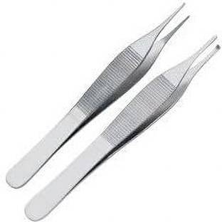 GOLDFINCH Dissecting Adson Non Tooth (+) Toothed 5" (Set of 2 Pcs) Utility Forceps