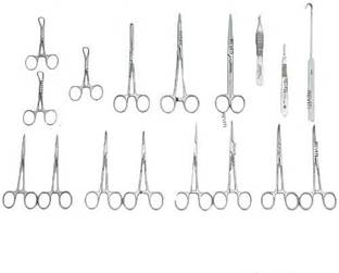 REVITI 17 pc Advance Surgical Instrument Set of Medical Forceps Hemostats Forceps