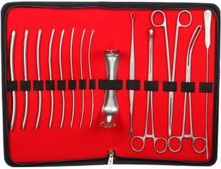 mediwave D & C Gynecology Surgical Instruments with Kit Bag Utility Forceps