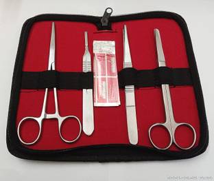 mediwave Dressing Dissection Surgical KIT Set of 4 Pcs in Pouch Dressing Forceps