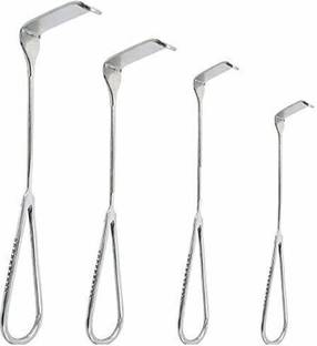 mediwave Langenbeck Retractors Set 4 Pcs. sizes : 59 * 25mm,45 * 18mm,40 * 10mm,25 * 7mm Utility Forceps