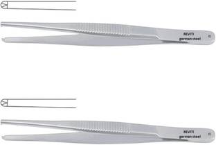 REVITI Dissecting forceps tooth 6 inch 15 cm COMBO of 2 Tissue Forceps