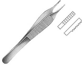 mediwave Adson Dressing Forceps Plain (5 Inch, Pack of 1) Surgical Instrument, Utility Forceps