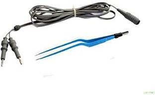 REVITI Bipolar Forceps Bayonet 8 inch fine tip reusable with cord Tissue Forceps