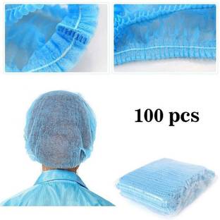 The Divine Exports 100 Pc Disposable Blue Head Cover Surgical Head Cap