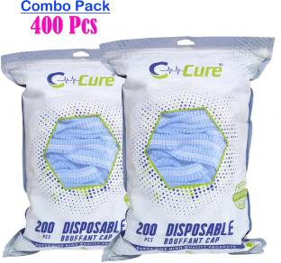 C-Cure Stretchable Bouffant Caps Blue Pack of 400 | Cooking Cap | Hair Net | Kitchen | Surgical Head Cap