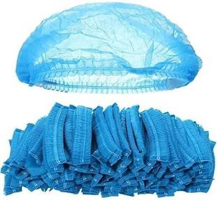 LISAMED Bouffant Caps | Disposable Surgical Head Caps (100, Blue) Surgical Head Cap