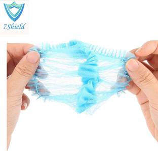 7SHIELD 200 Pieces Disposable Non Woven Bouffant (Blue) Surgical Head Cap