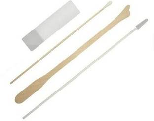 Marinova Papsmear TestKit 1Wooden Spatula,1Glass Slide,Cervical Brush&Swab Stick Set-4Pc Surgical Hook
