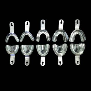 Unique Dents Edentulous Non Perforated Impression Trays Set Surgical Plier