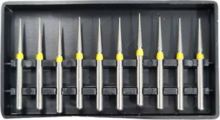 PRAKDENT Dental Burs (TC-21EF) Appledental Burs Pack of 10pc /NO Surgical Plier