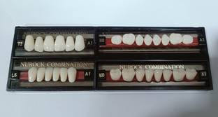 PRAKDENT Dental H&W Double Layered Resin Teeth Set 1 Layer Shade Of A1 /No Surgical Plier