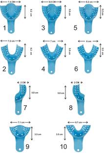 Dentosmile Autoclavable Dental/Orthodontic Impression Trays Pack of 10 Pcs (Made in India) Surgical Plier