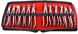 PRAKDENT Dental Gdc Extraction Forceps Kit (Set of 12pcs)-EFSP12 Dental /NO Surgical Plier