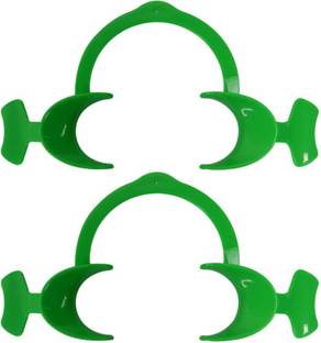 Dentosmile Flexi Eco Cheek Retractors with Wings in Green Colour - Large (2) Hand Held Retractor
