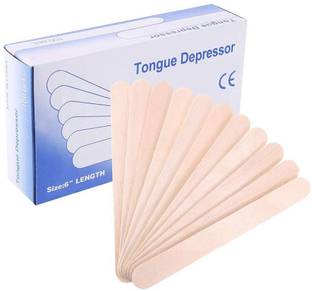 Lisamed Wooden Tongue Depressor, Non-Sterile, 6 Inch Length, 100 Pieces Pack Hand Held Retractor