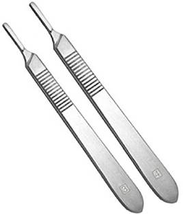 EUZA Stainless Steel Scalpel Handle BP for surgical blade Handle No ( SIZE 3&4) combo Surgical Scalpel