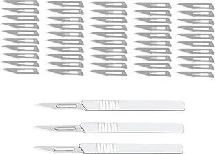 EUZA Surgical Blade Scalpel Blade no.11- (50 pcs) with BP handle no.3 (3 pcs) Surgical Scalpel