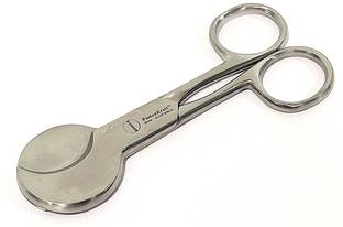 FusionKraft Umbilical Cord Cutting Scissors, Straight Rounded Blades, 4.25" Straight Operating Scissors