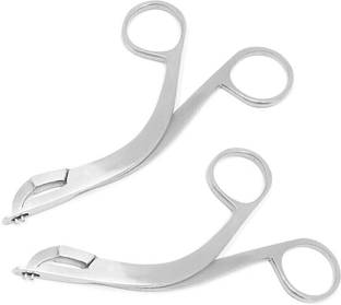 Bos Medicare Surgical Skin Stapler Remover High grade og Stainless steel 6 inch (Set Of 2 ) Curved And Angled Dissecting Scissors