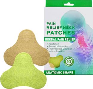 Fruitcolor Anatomic Shape Pain Relief Neck Patches Herbal Pain Relief, Reduces Inflammation Sweat Pads
