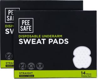 Pee Safe Disposable Underarm Sweat Pad Straight, 14 Pair Sweat Pads