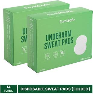 Femisafe Breathable Antimicrobial Underarm Sweat Pads 28 Pads-14 Pairs Sweat Pads