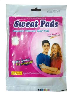 WiiBross Disposable Underarm Sweat Pads - Pack of 10 Pads Sweat Pads