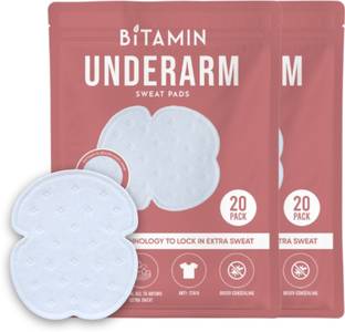 Bitamin Disposable Underarm Sweat pads With Gel Technology 40pk For Men & Women Sweat Pads