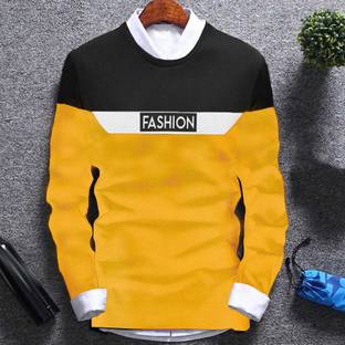 Full Sleeve Color Block Men Sweatshirt