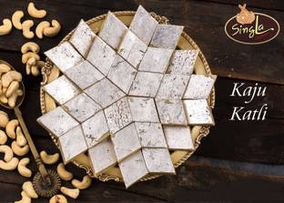 singla's Kesar Dry Petha 500gm Kaju Katli 500g Sweet Combo Pack of 2 Box
