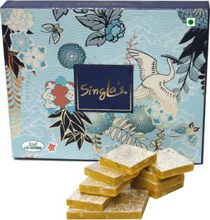 singla's Kesar Kaju Katli 400g Indian Mithai Sweets Box
