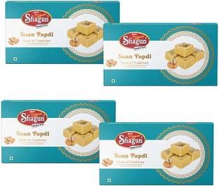Bfp Shagun Desi Ghee Soan Papdi800Gm(200Gm Pack of 4)Authentic Bikaneri Premium Ingredients Box