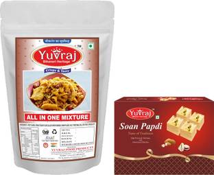Yuvraj Food Product Festive Sweets and Namkeen Combo 800gm (Pack of 2) Combo